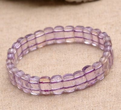 纯天然紫黄晶刻面手排 厂家批发尾货出清的品质之选