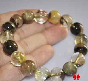 红动珠宝巴西天然白水晶绿幽灵手链 聚宝盆水晶的灵性与美学